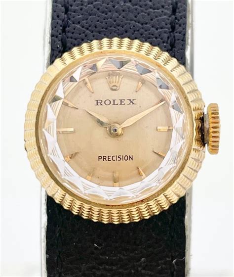 orologio rolex donna a carica cinturino in pelle precision|Rolex Precision Chameleon Precision 8413 Silver 8Number .